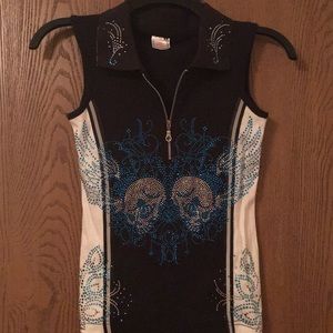 NWOT Vance Bikewear 1/4 Zip Tank Top
